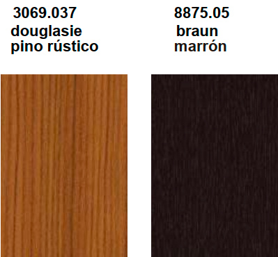 Paleta de colores pino rústico y marrón