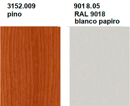 Paleta de colores pino y blanco papiro